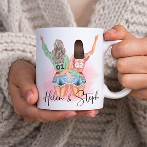 Beste vrienden gepersonaliseerde mok, nieuwe citaten, je eigen tekst en offerte keramische beker, Besties gepersonaliseerd cadeau, BFF