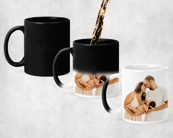 Personalised Magic Color Change Mug,Custom Mug, Any Image Photo Text Design