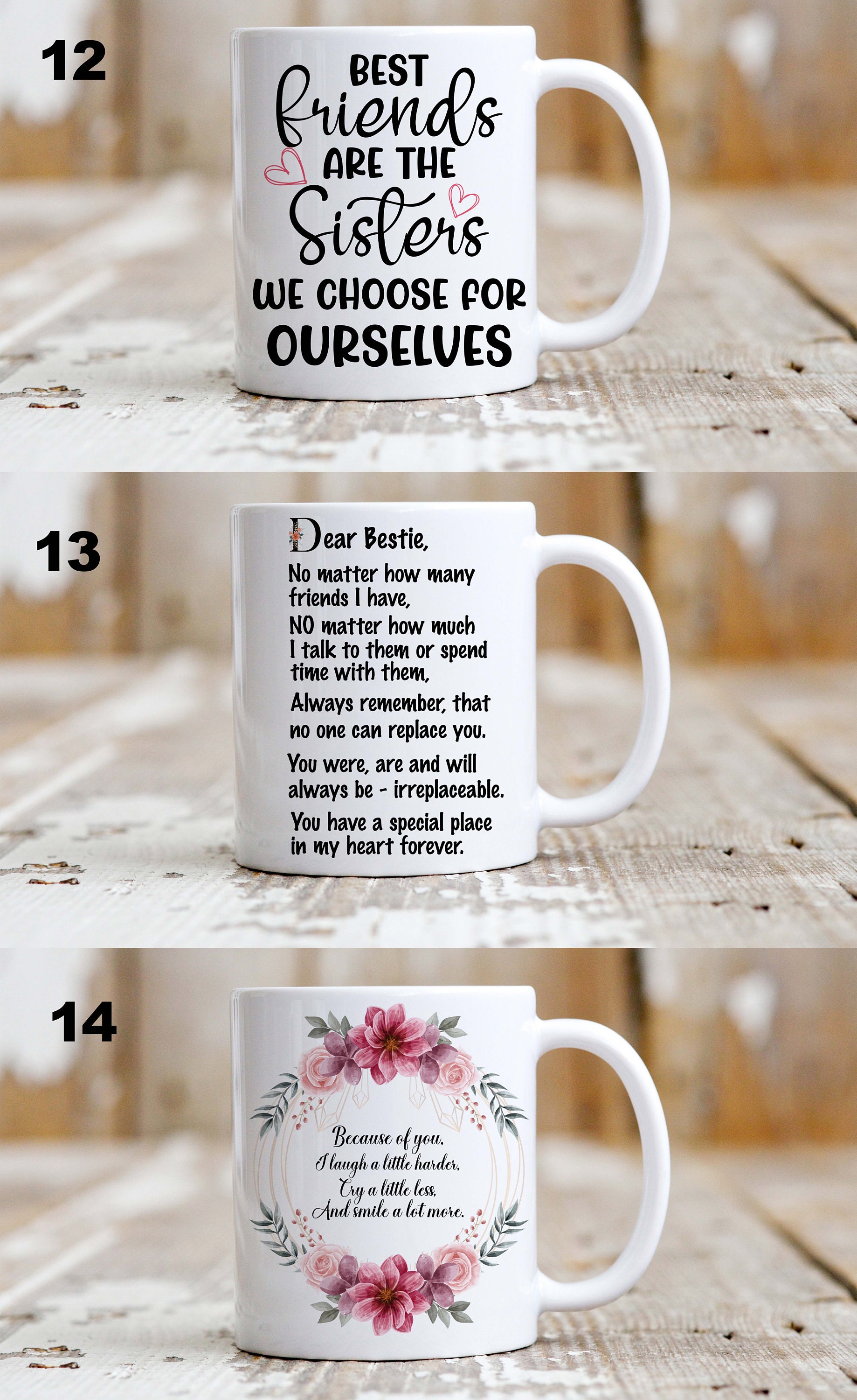 Best Friend Mug – Seester Definition Sister Gift, 11 Oz Ceramic Coffee Mug | Dishwasher & Microwave Safe, Birthday Christmas Gifts For Women