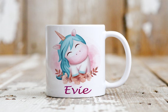 Tasse licorne, tasse personnalisée tout nom, tasse pour enfants