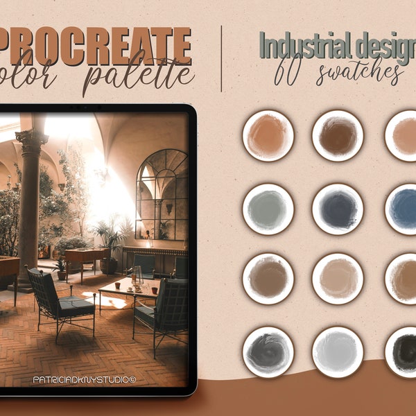 Procreate color palette - Industrial Interior design color swatches