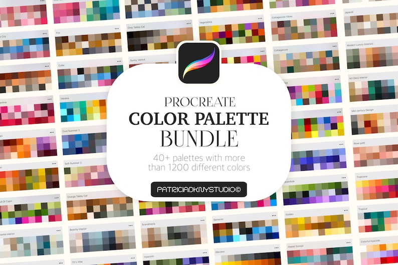 Procreate Color Palettes Bundle: 1200+ Swatches (digital Download) - Etsy