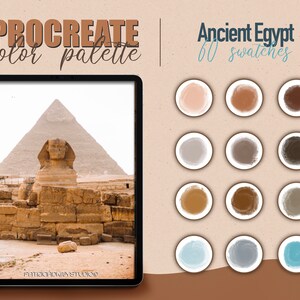 Procreate color palette - Egypt color swatches, vibrant color palette, vibrant summer colors