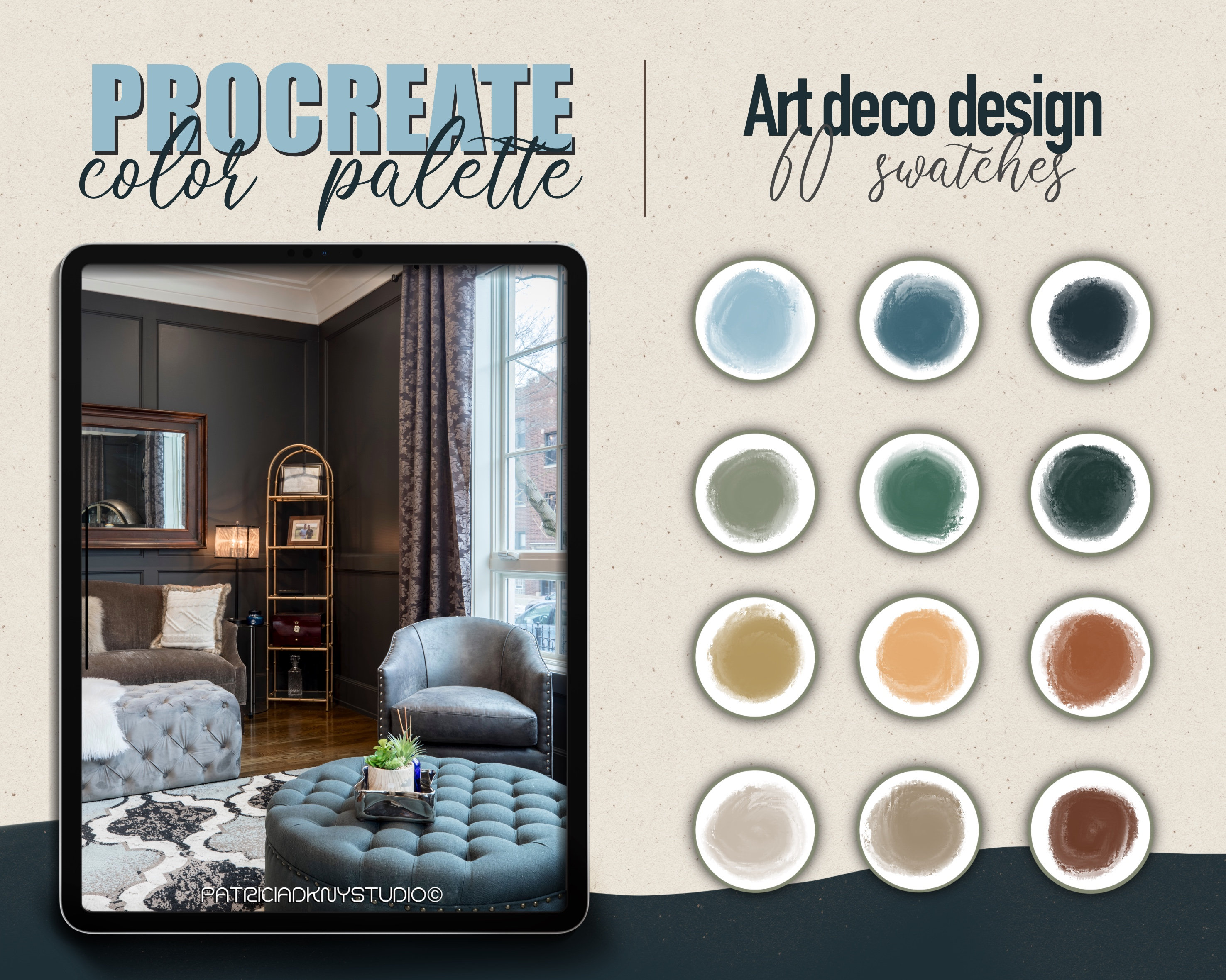 Art deco color palette deals