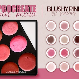 Palette de couleurs Procreate - Échantillons de couleurs rose blush