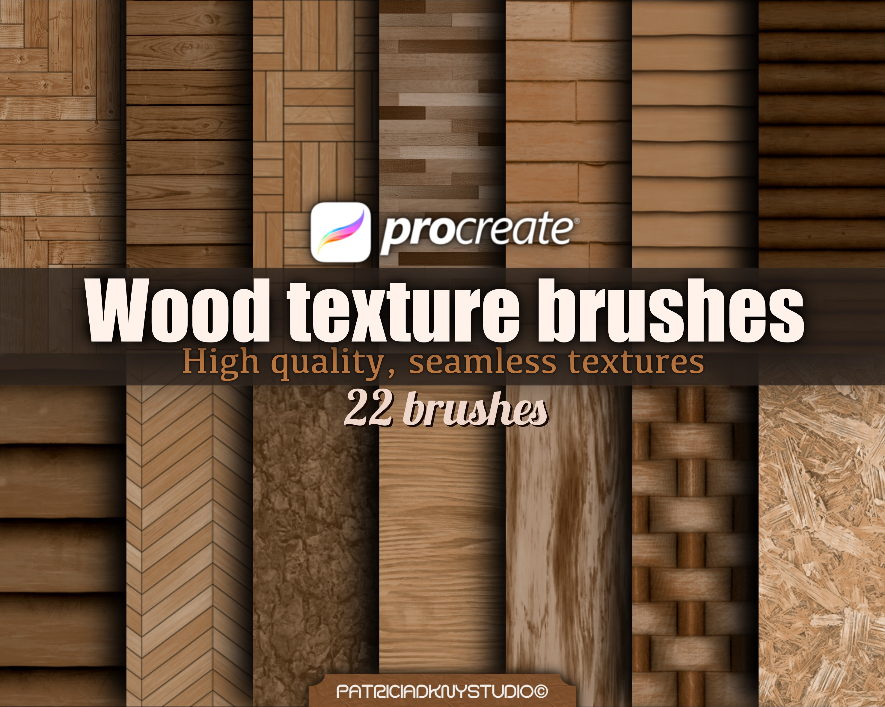 free procreate wood brush