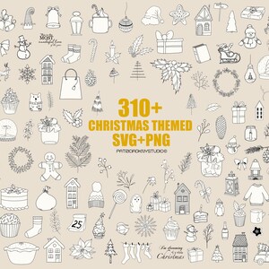 Christmas Svg Bundle, Santa Svg, Christmas Ornaments, holiday svg, Christmas illustrations, svg files for cricut, Snowflake png
