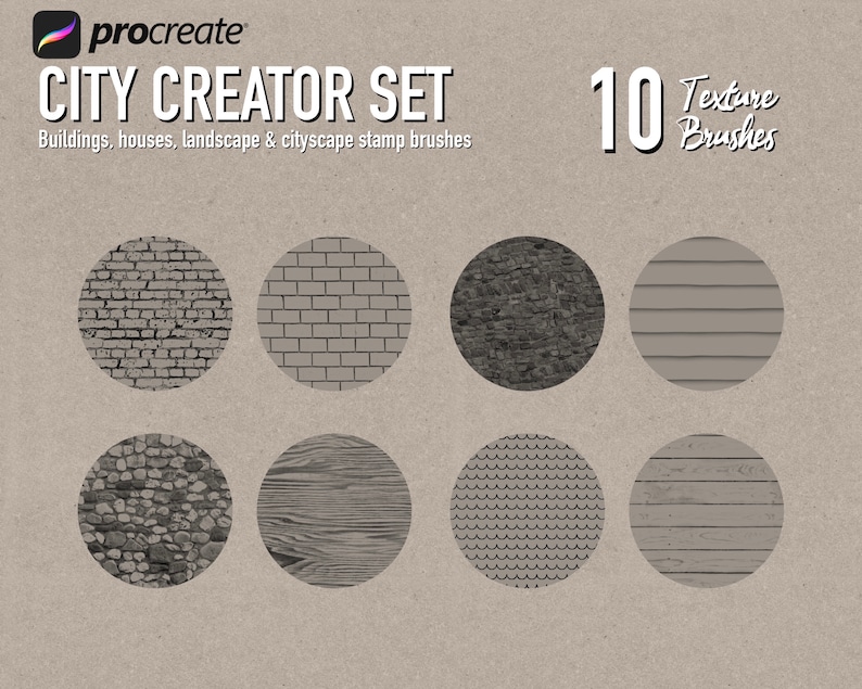 Procreate Brushes City Creator Building Stamps House - Etsy