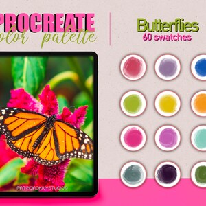 Procreate color palette - Butterflies color swatches