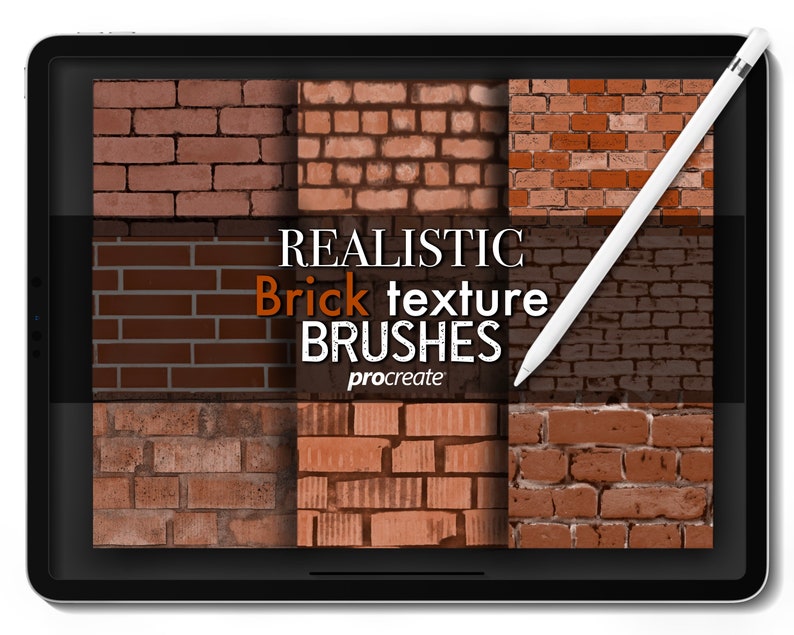 Brick Textured Procreate Brush Seamless Realistic High Etsy