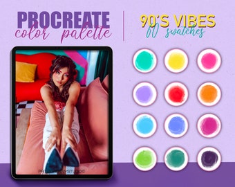 Procreate color palette - 90’s vibes, vintage, retro color
