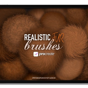 Procreate fur brushes, realistic animal hair brushes for iPad