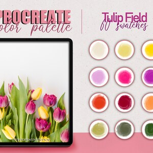 Procreate color palette - Tulip field color swatches