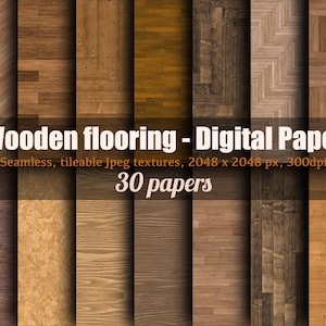 Pakket digitaal plakboek houten vloer, patroon naadloze houten vloeren, achtergrondpapier digitale fotografie, 2K rustieke houtstructuur