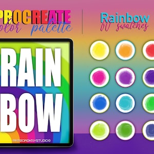 Palette de couleurs Procreate - Couleurs arc-en-ciel