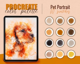 Procreate color palette - Pet Portrait color swatches