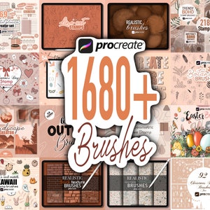 1680+ Procreate Brush Bundle, Botanical, Christmas Stamps (Brushset)