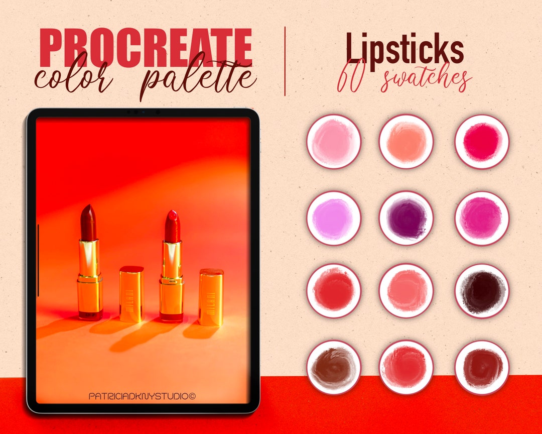 Procreate Color Palette Lipstick Color Swatches Etsy