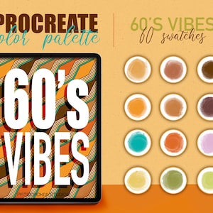 Procreate color palette - 60’s vibes, vintage, retro color