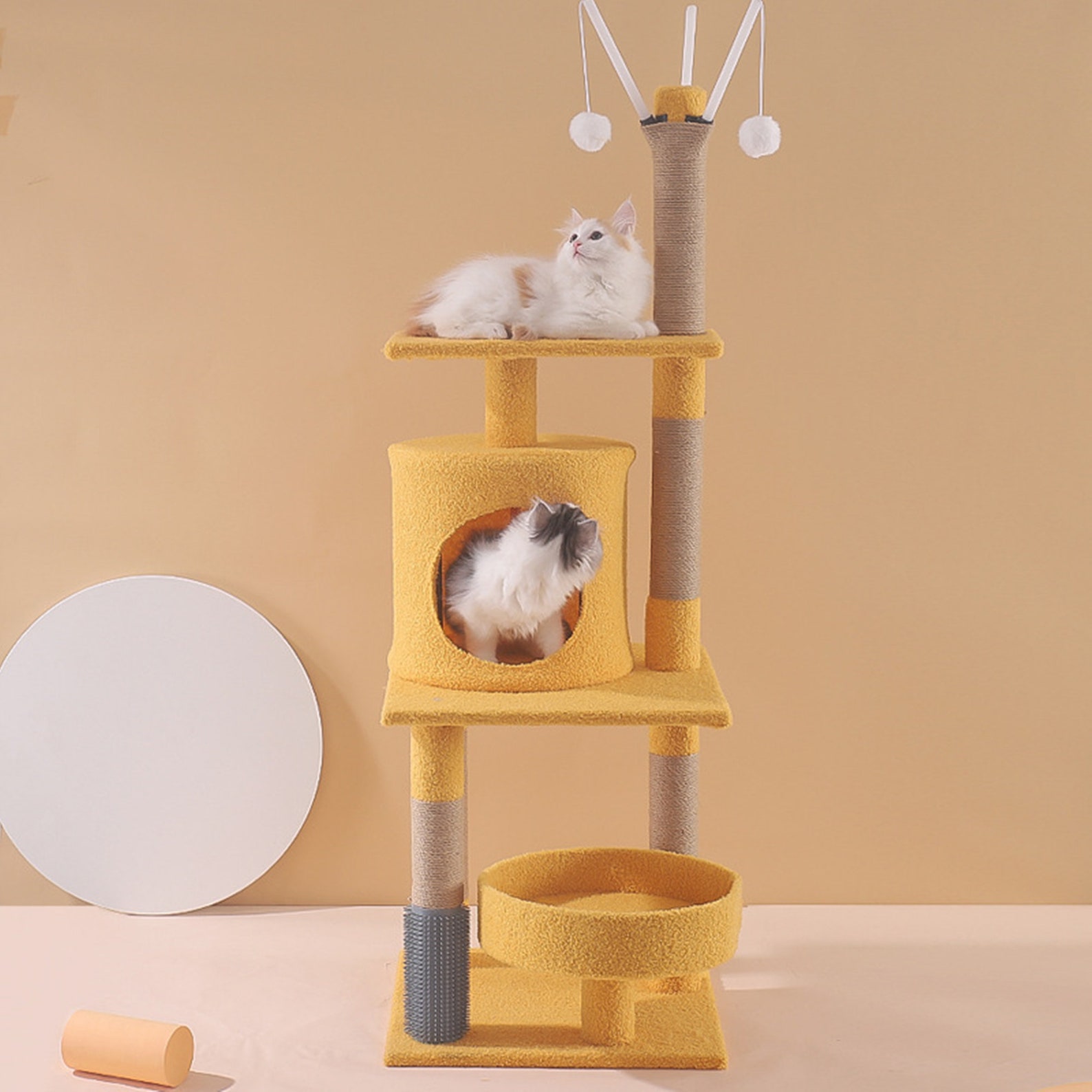 Cute Cat Activity Tree Multilevel Cat Towers Scratching Post Etsy