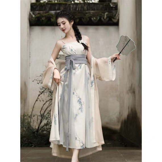 Ink Style Printing Hanfu, Summer Hanfu Dress, Hand Hanfu Dress, Modern Hanfu,  Fairy Dresses, Chinese Traditional Costume, Cosplay Clothing 