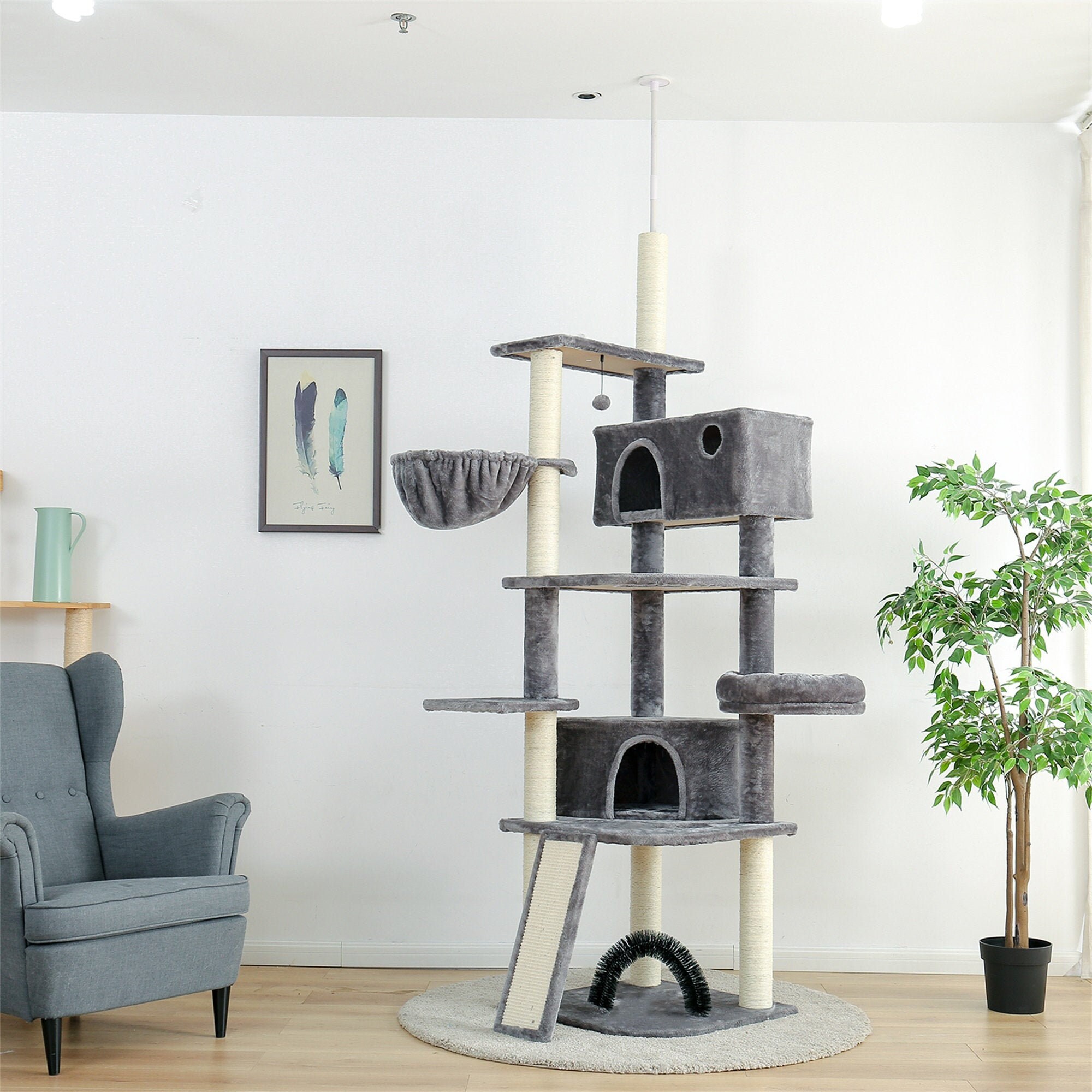 Floor to Ceiling Cat Tree Scratching Post Cat Climbing Frame Etsy