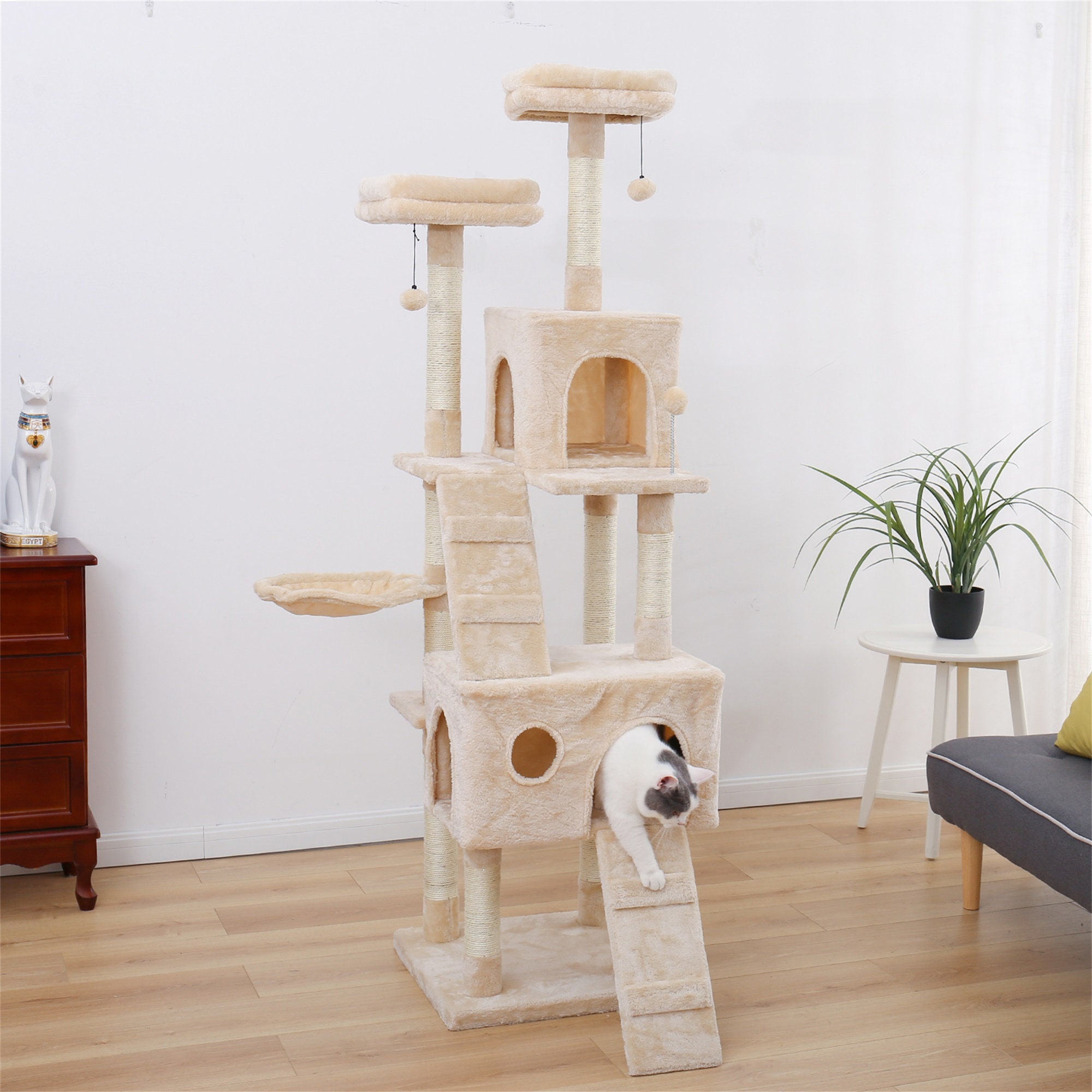 Wood Sisal Cat Tree House Cat Tree Condo Toy Cat Activity Etsy