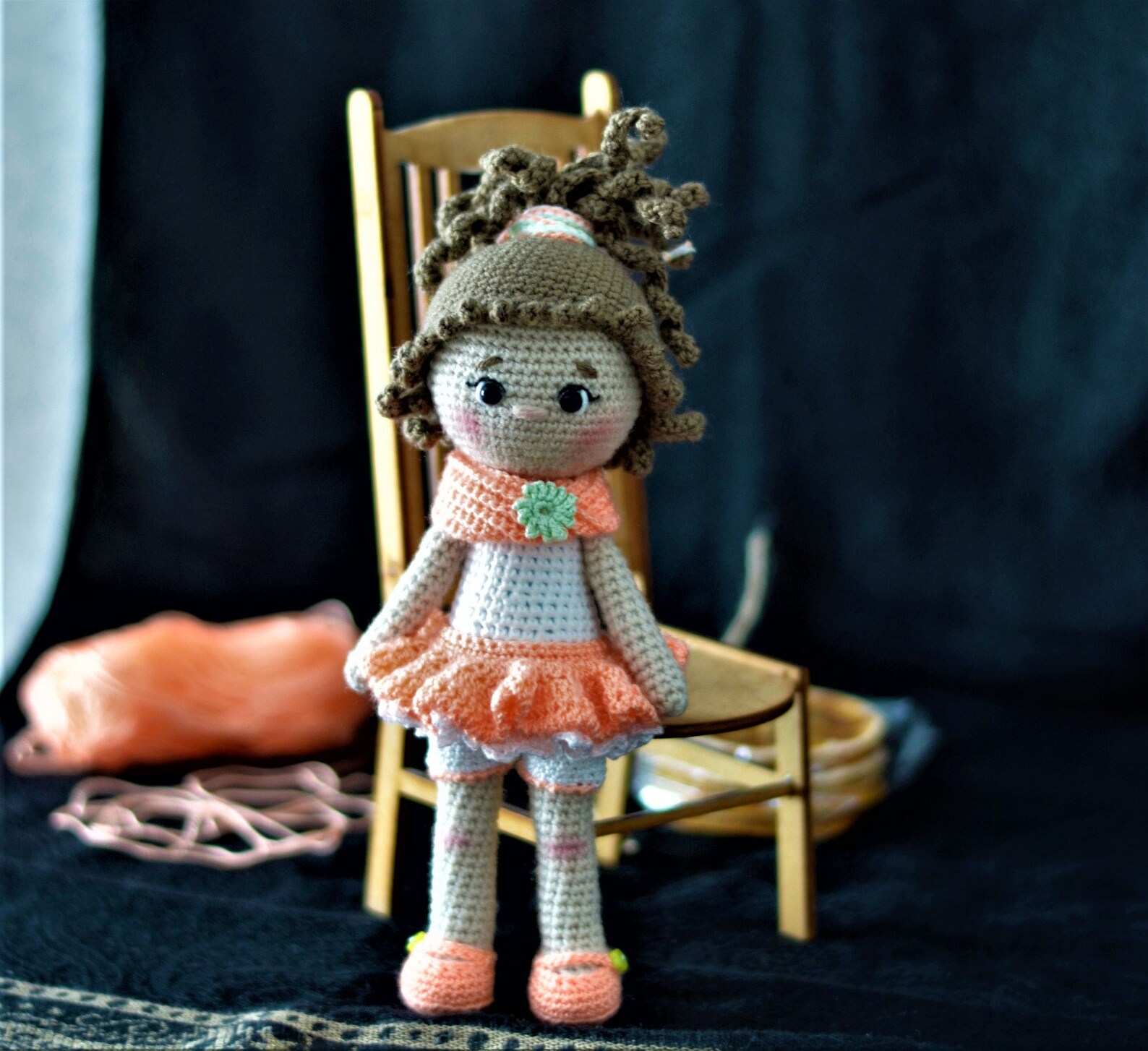 Pattern crochet doll amigurumi lovey easy photo tutorial for Etsy