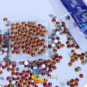 Chameleon Siam Flatback Rhinestones Silver foiled Glass Non Hotfix Rhinestones 10 Gross High Quality Faceted DIY Deco Bling Embellishments