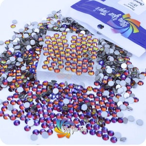 Chameleon Cobalt Flatback Rhinestones Silver foiled Glass Non Hotfix Rhinestones 10 Gross High Quality Faceted DIY Deco Bling Embellishments