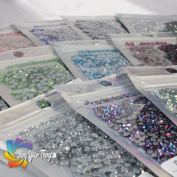 Hotfix Rhinestones Sample Kit, 5A Korean Low Lead Hot Fix Rhinestones for  Shirts, Cups, Decals Glass Rhinestones Hot Fix Crystals 