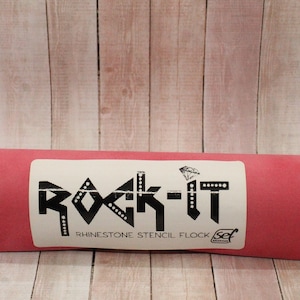 Rock It Rhinestone Stencil Flock - Rhinestone Template Material to create reusable hotfix rhinestone design templates