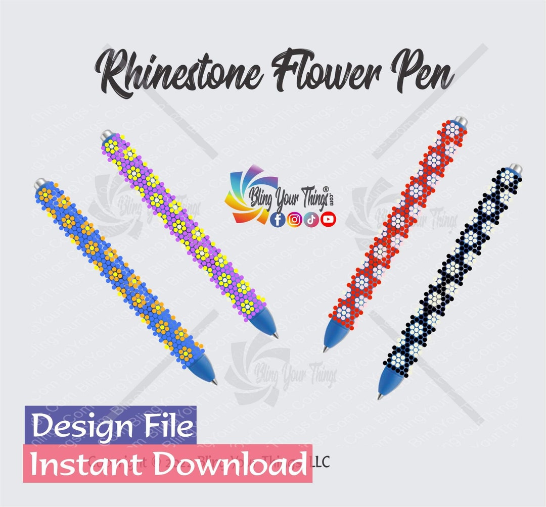 Infinity Rhinestone Pen Pattern - Donna Gail's Designs