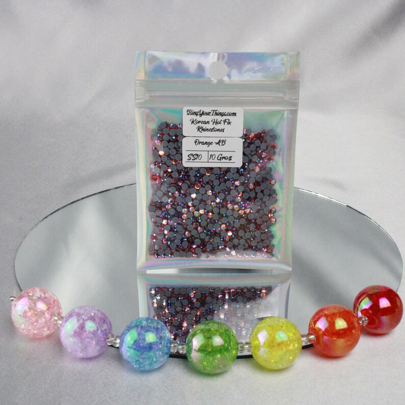 AB Orange SS10-5A Korean HotFix Rhinestones Hot Fix Rhinestones
