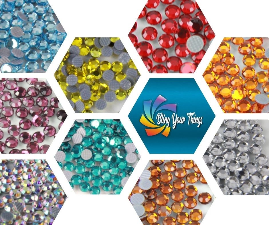 Hotfix Rhinestones Sample Kit, 5A Korean Low Lead Hot Fix Rhinestones for  Shirts, Cups, Decals Glass Rhinestones Hot Fix Crystals 