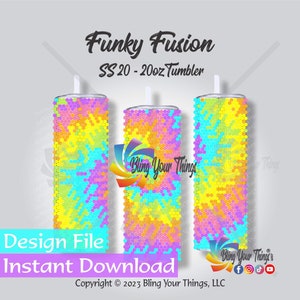 Tie Dye strass bekerpatroon SS20 voor 20oz, plaksteen strass bekerpatroon, bling-sjabloon, strass gids