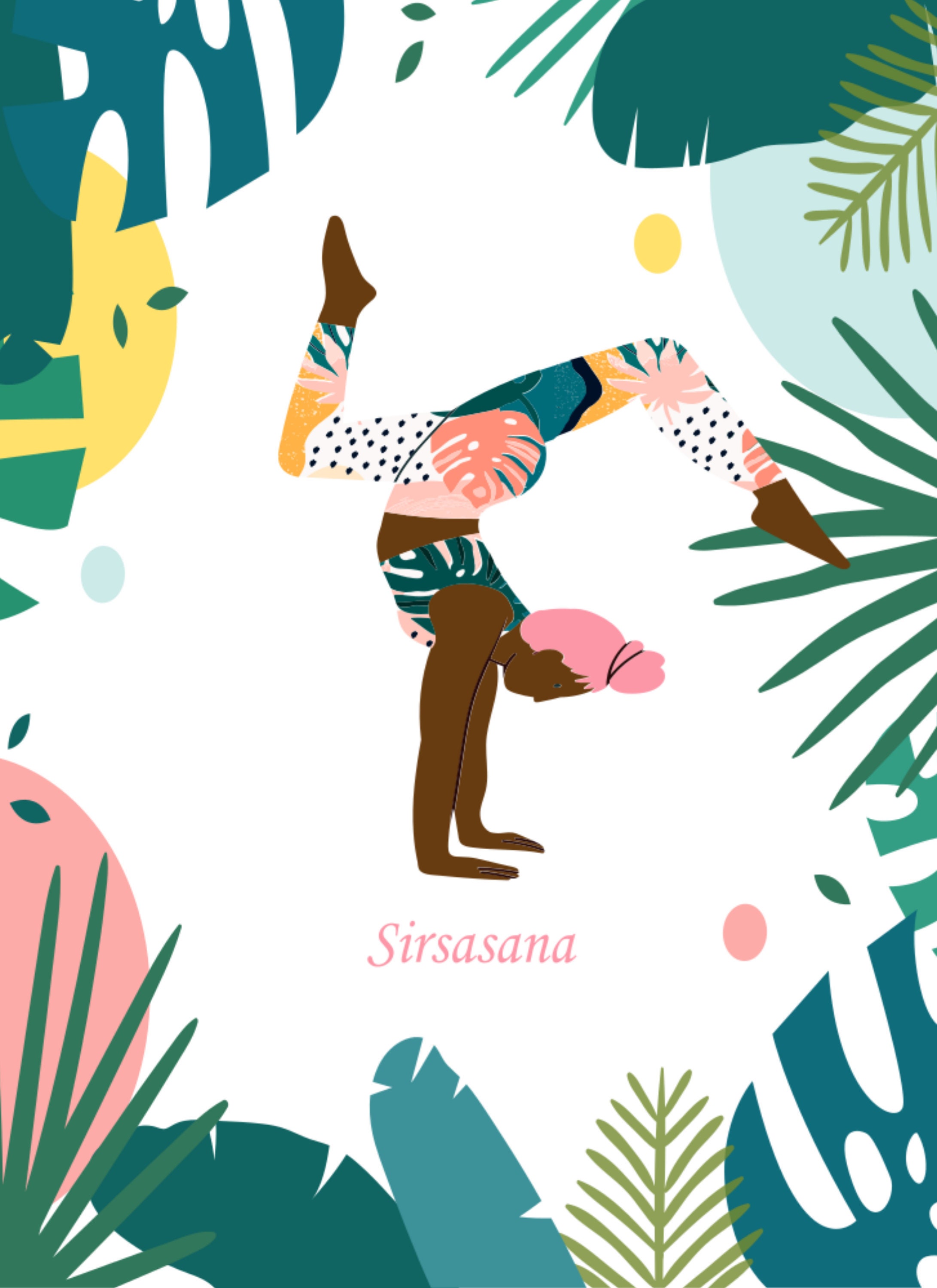 African America Yoga Sticker-Black Woman Fitness 2x2 and 4x4 Sticker-Yogabella Black Woman Yoga Sticker