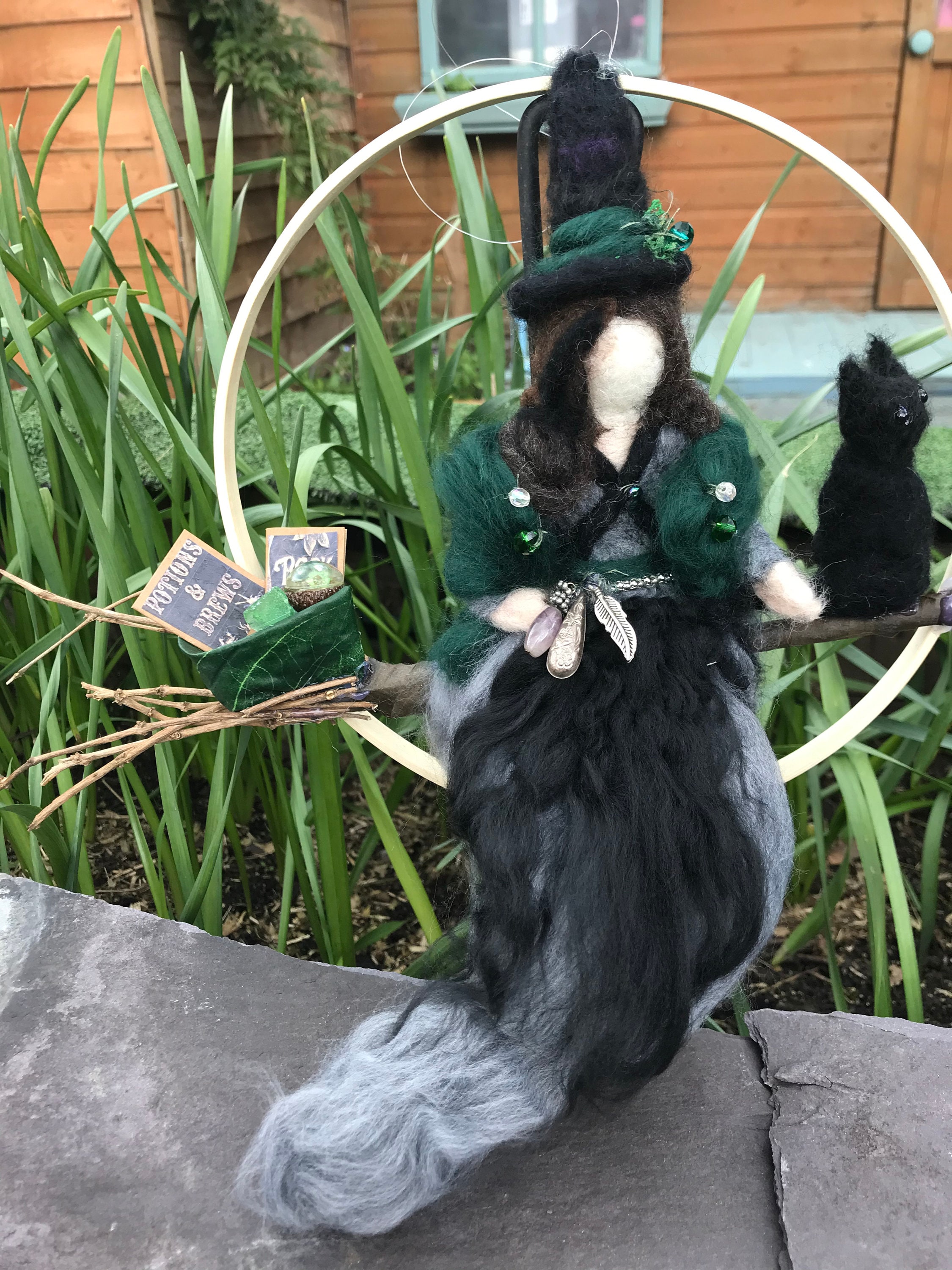 Needle felted Witch witch figure Witch felt witch Etsy