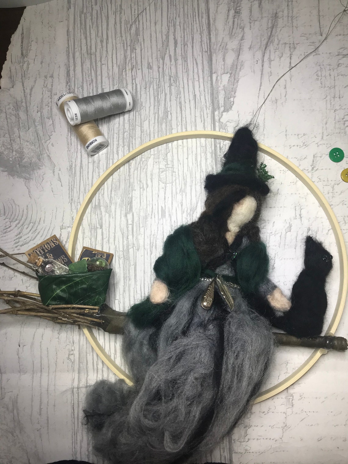 Needle felted Witch witch figure Witch felt witch Etsy