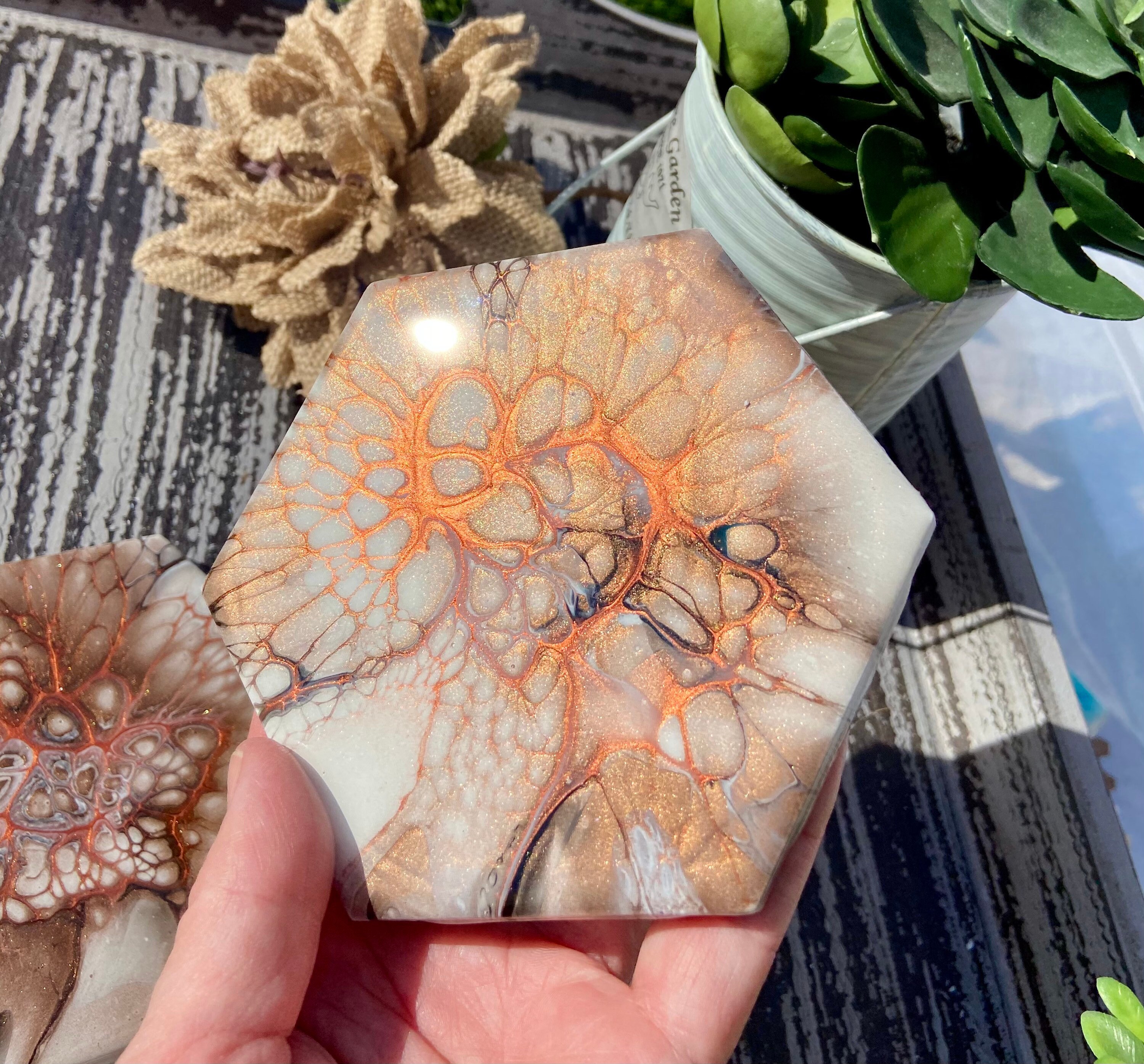 Hand Painted Ceramic Coasters Etsy