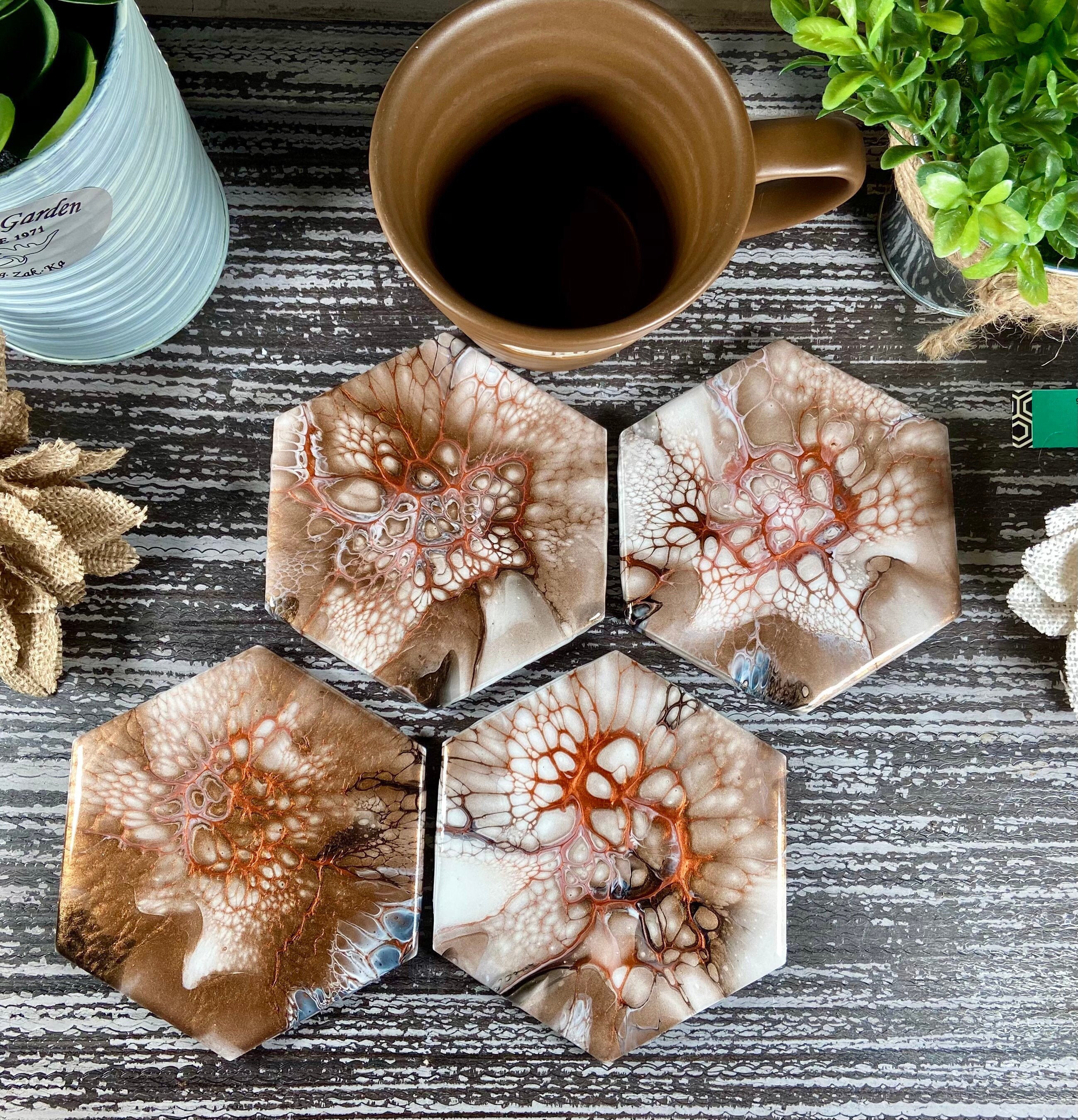 Hand Painted Ceramic Coasters Etsy