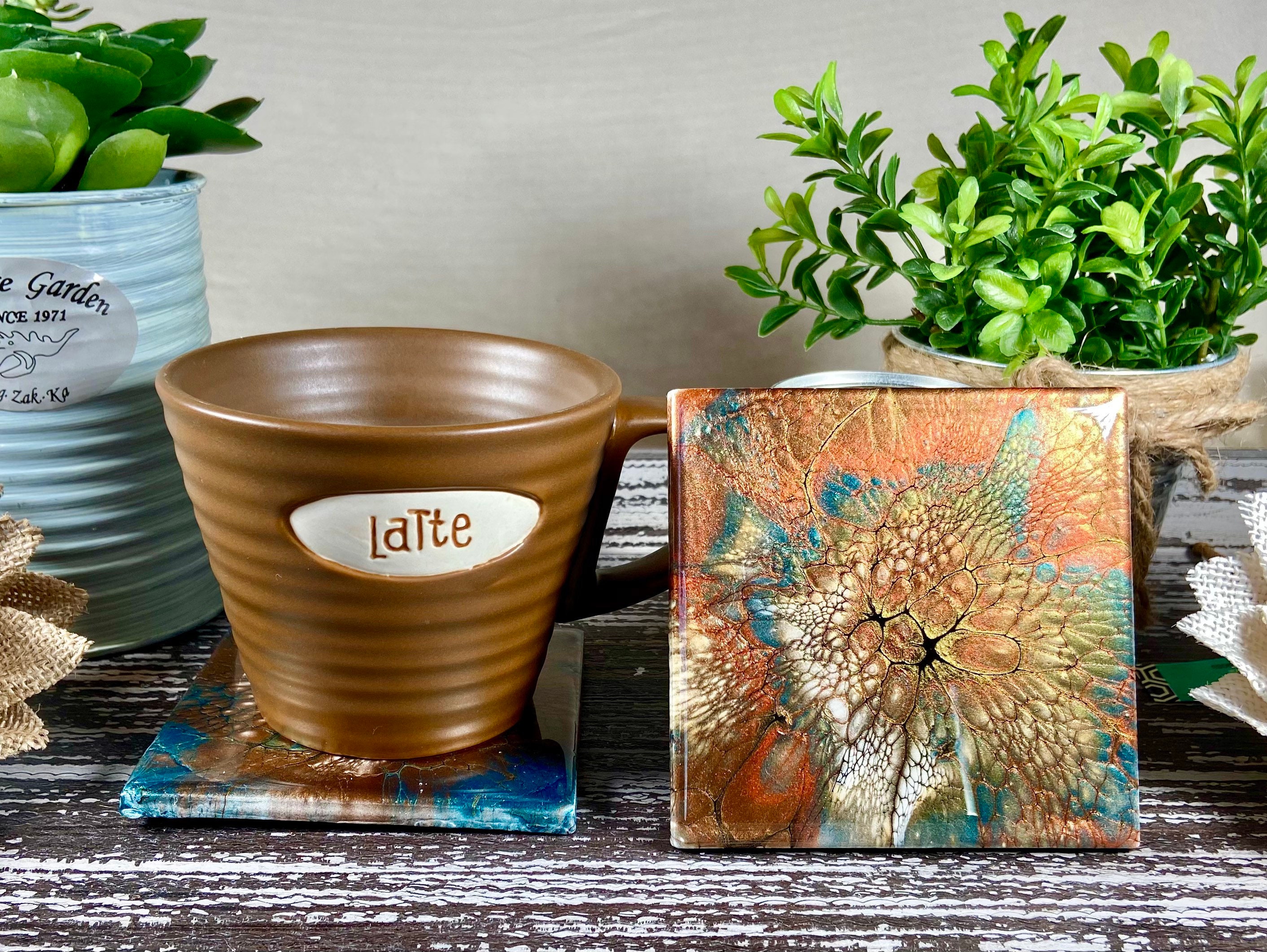 Hand Painted Ceramic Coasters Etsy.de