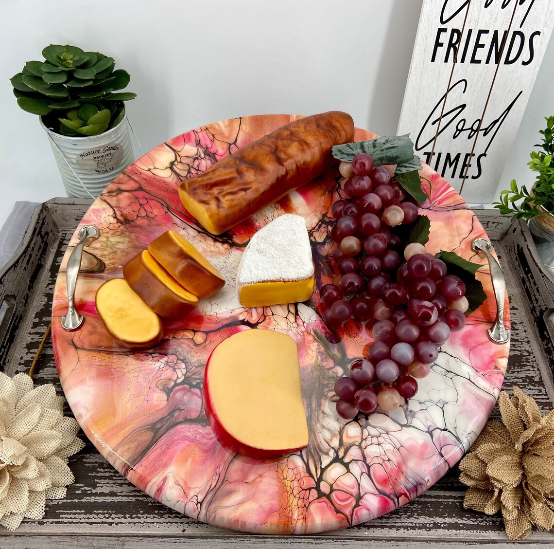 Hand Painted Charcuterie Board Etsy