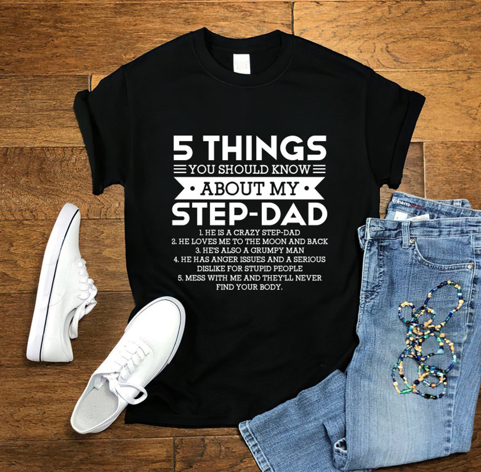 Funny Step Dad T Shirt Step Father Shirt Dad T Etsy