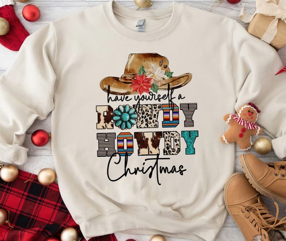 Have a Holly Dolly Christmas sweatshirt Country Christmas shirt retro Howdy Christmas Shirt rodeo Christmas shirt Western Xmas outfit