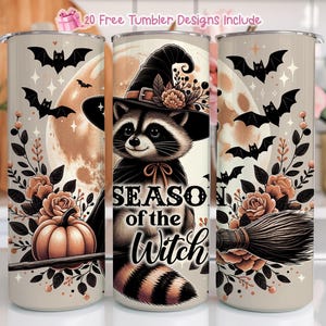 Season of the Witch Tumbler Png Download, Witch Tumbler Wrap 20 oz Skinny Tumbler Wrap Sublimation Designs