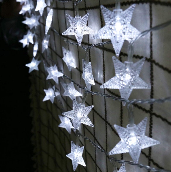 Star String Christmas Lights Cool White pour Indoor Outdoor | Etsy
