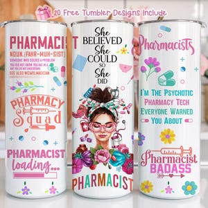 Apothekersaffirmaties 20 oz Apothekerssublimatieverpakking, Apotheek Tech Tumbler png PNGEgg