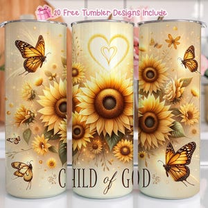 Child of God 20 oz Skinny Tumbler Sublimation Design Digital Download PNG