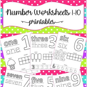 Number Worksheet Printables 1-10